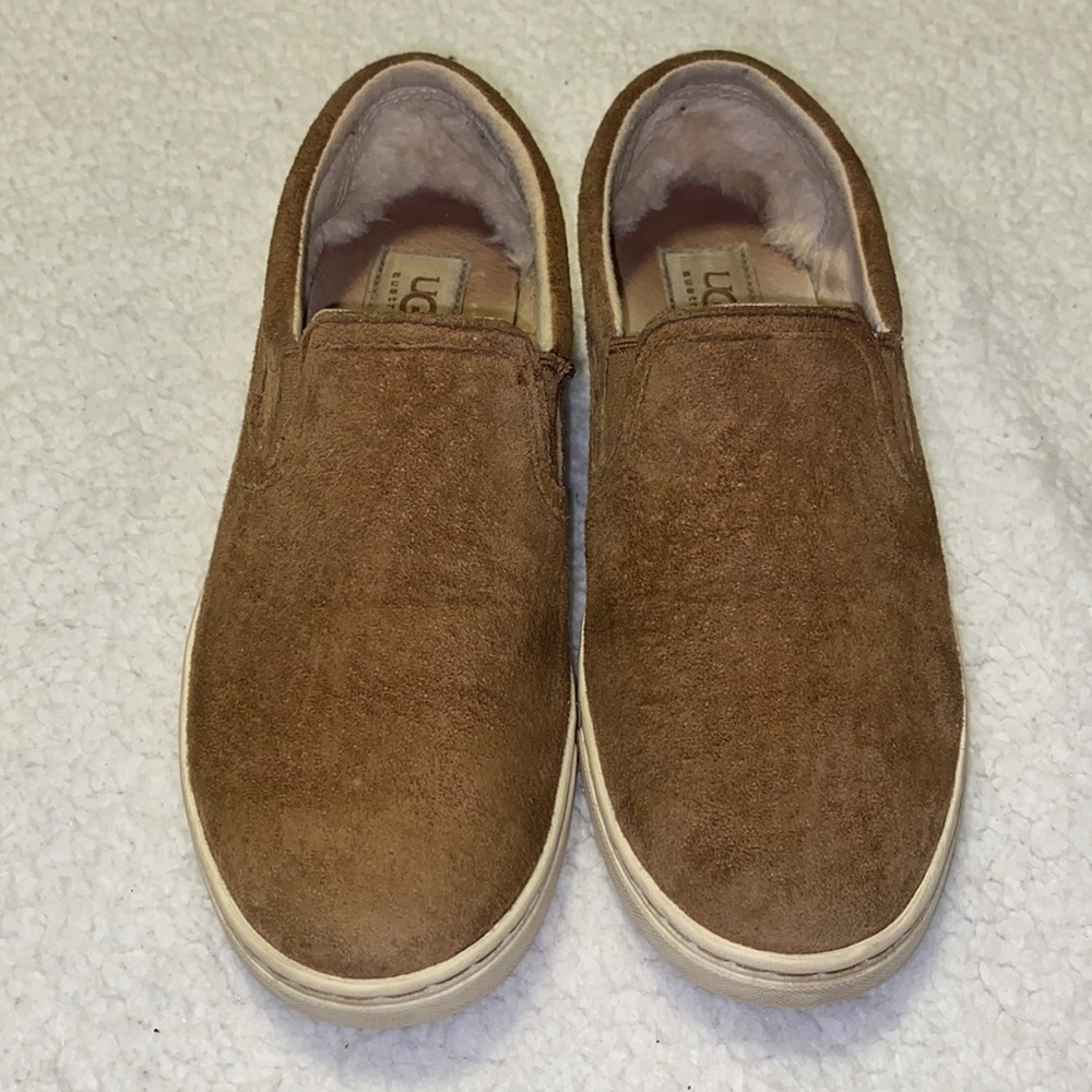 UGG Chestnut suede leather slip-ons -size 7